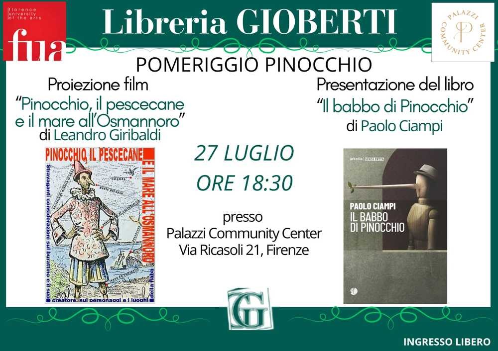 Un pomeriggio dedicato a Pinocchio tra cinema e letteratura
