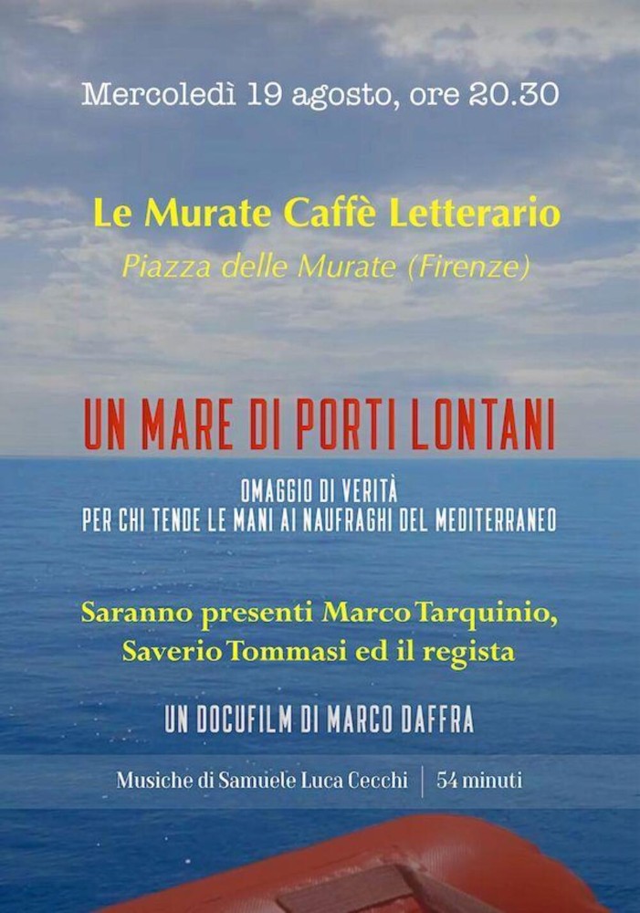 “Un mare di porti lontani”, alle Murate il docufilm sui naufragi del Mediterraneo