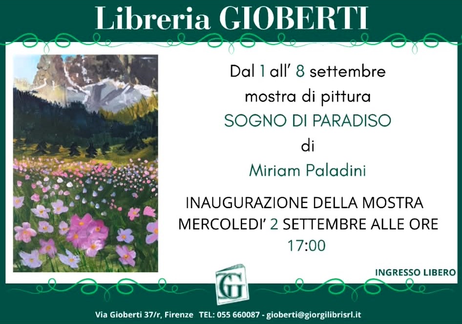 Dal 1° all'8 settembre, mostra di pittura 