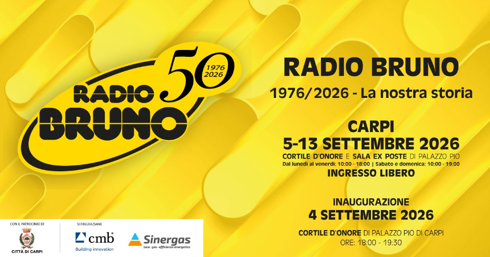 Radio Bruno celebra 50 anni: a Carpi una mostra tra musica, ricordi ed emozioni