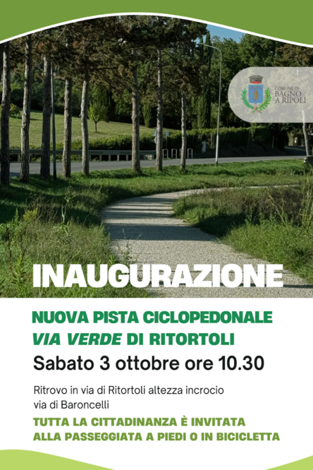 Biciclettata (o passeggiata) collettiva per inaugurare la pista ciclabile di Ritortoli