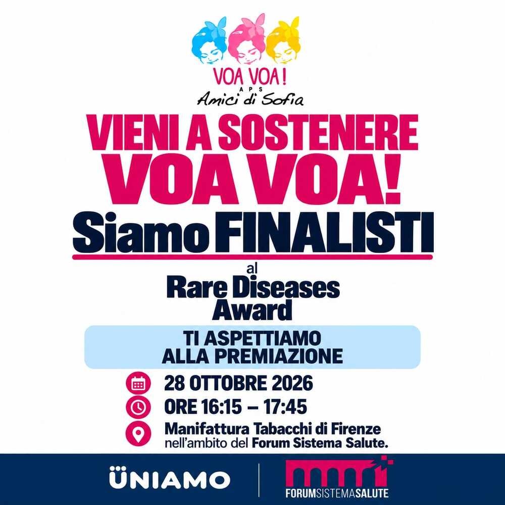  Voa Voa è finalista al RARE DISEASES AWARD 2026